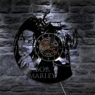 Bob Marley Reggae vintage vinyl record theme wall clock Decor Music Artist with LED Lights