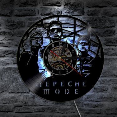 Depeche Mode Group vintage vinyl record theme wall clock Music Artist Home Decor with LED Lights