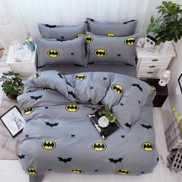 Batman Character Superhero Kids Bedding Set - KING 4pcs SUPER SALE
