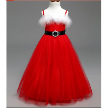 Red Holiday Princess Dress Lovely Girls Women Long Christmas New Year After XMAS SALE