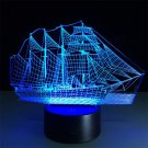Pirates Caribbean 3D Changing color Light 7 LED Lamp Tabletop Decor