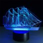 Pirates Caribbean 3D Changing color Light 7 LED Lamp Tabletop Decor