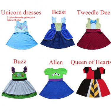 Cartoon Character Design Cosplay Outfits Costume Dress 18M-10T