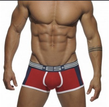 ES Body shaping designer boxer briefs Cotton Underwear Men Red