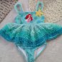 Disney Little Mermaid Ariel Princess One Pieces Swimsuit Kids Ruffled Swim suit Children Girls