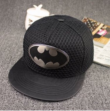 Batman Emblem Logo Superhero Baseball Cap hat Snapback Adjustable Black