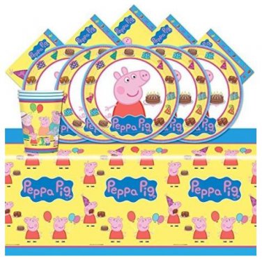 Peppa Pig Cartoon Character Kids Party pack for 16 Birthday Event School boys girls