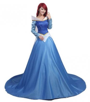 Sleeping Beauty Aroura Disney Character Costume Adult Custom Design Princess Cosplay Blue