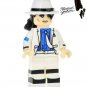 Michael Jackson Pop Artist Mini Figure for LEGO Hollywood Celebrity White Suit