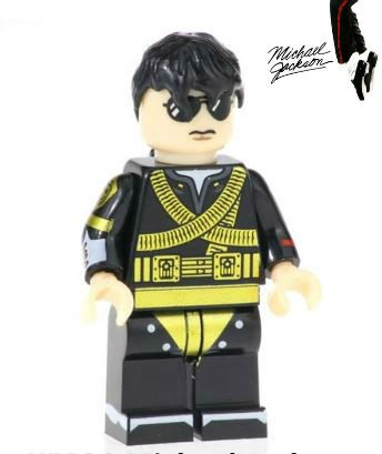 Michael Jackson Pop Artist Mini Figure for LEGO Hollywood Celebrity Gold