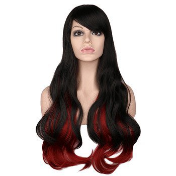 Goth Popstar Cosplay 2 color Synthetic Hair Wigs Women 28in Halloween