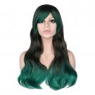 Mermaid Aquatic Cosplay 2 color Synthetic Hair Wigs Women 28in Halloween Green