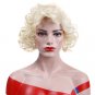 Marilyn Monroe Starlet Movie Cosplay Costume Wig Character Short Synthetic Blonde Wig