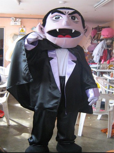 Count Von Count Sesame Street Mascot Vampire Cartoon Character Adult Costume NEW