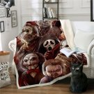 Horror Movie Killers Classic Characters blanket throw