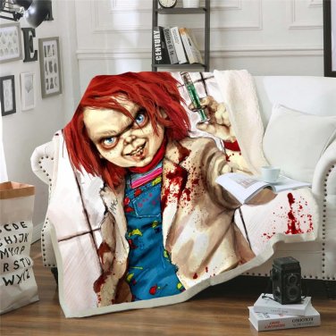 Horror Movie Monsters Chucky Child's Play Classic Characters blanket throw