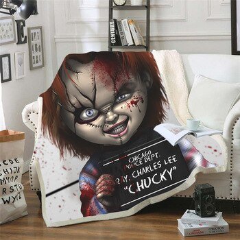 Horror Movie Monsters Chucky Child's Play 2 Classic Characters blanket throw