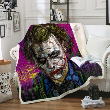 The Joker Batman 3 Movie Classic Characters blanket throw