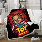 Horror Movie Monsters Chucky Child's Play Animated Classic Characters blanket throw