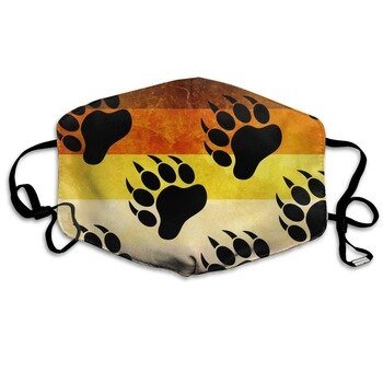 Bear Claw Pride Flag Gay Design Face Mask Dust Bacteria Protection