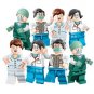 First responders Nurses Doctors Covid-19 Minifigure set for LEGO 8pcs Minifigures