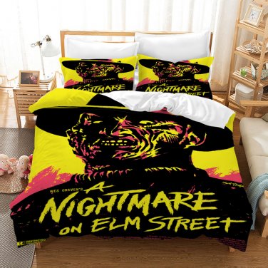 Freddy Krueger Nightmare on Elm Street Horror Movie  Bedding Set 3pcs King