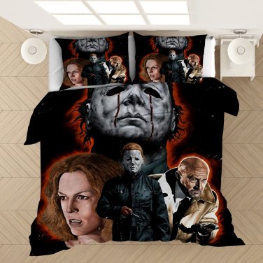 Michael Myers Movie characters Halloween Movie Bedding Set 3pcs Queen
