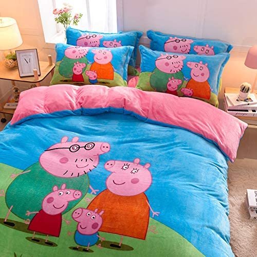 Peppa Pig Cartoon Character Kids Bedding Set 3pcs TWIN