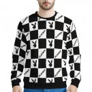 Playboy Logo Black and White Sweater Hip Hop Casual