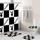 Playboy Bunny Classic Black and White 4pc Bathroom set
