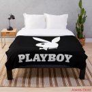 Playboy Bunny Black and White Fleece Blanket Bedding