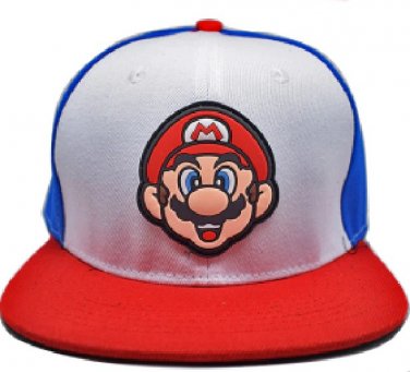 Super Mario Bros Snapback Cap Hat Mario Face