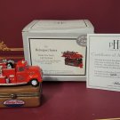 PHB hinged box trinket Tonka fire truck Limited edition NIB porcelain