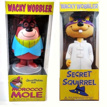Morocco Mole and Secret Squirrel Wacky wobbler Funko Hanna Barbera Vintage