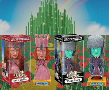 Wizard of Oz wacky wobblers Glenda the Good Witch and Winkie Funko Bobbleheads
