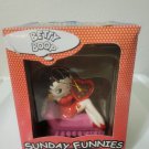 Vintage Betty Boop Sunday Funnies Ceramic Hanging Ornament Heart RARE