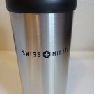 Swiss Military travel mug steel chrome beverage 16.9oz lid hot coffee