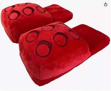 Building Block Adult Slippers Red New Arrival Plush and Cozy