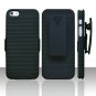 Hard Shell Holster Case Cover with Belt Clip for Apple iPhone 5 5S - Black