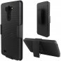Hard Slim Shell Holster Case Cover with Belt Clip for LG G Vista VS880 - Black