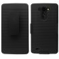 Hard Slim Shell Holster Case Cover with Belt Clip for LG G Vista VS880 - Black