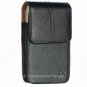 Luxmo Black Vertical Belt Clip Holster Leather Pouch Carrying Case for Phones