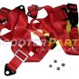 150 200cc 250cc Go Kart Buggy UTV Seat Saftey Belt Harness TAOTAO ROKETA BMS RED