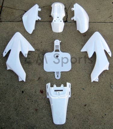 Dirt Pit Bike Fairing Body Shell Plastic WOLF MOTO WMX X70 W125 70cc 125cc White