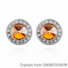 100% Original Crystals from Swarovski Round crystal stud earrings
