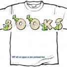 T-Shirt, Your Name in BOOK WORMS, reading - (Adult xxLg)