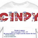 T-shirt - Your Name in CHEERLEADER, banner, HOORAY - (Adult 3xLg)