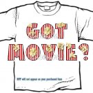 T-shirt GOT MOVIE?, popcorn, or PERSONALIZE w 1st Name - (Adult 3xlg)
