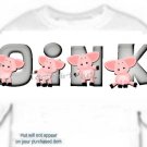 T-shirt Your Name in PINK PIGS oink - (youth & Adult Sm - xLg)