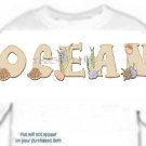 T-Shirt, Your Name in SEA SHELLS, corel conch seaweed - (Adult 4xLg - 5xLg)